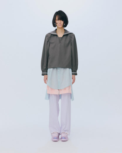 Random Tuck Sailor Shirt / Gray