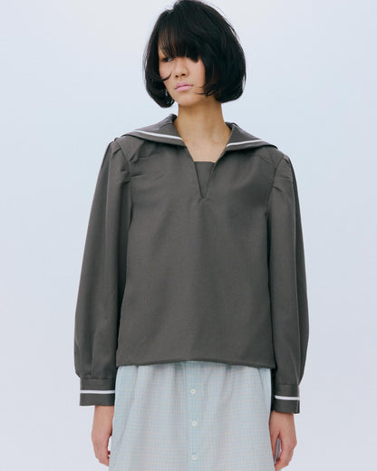 Random Tuck Sailor Shirt / Gray