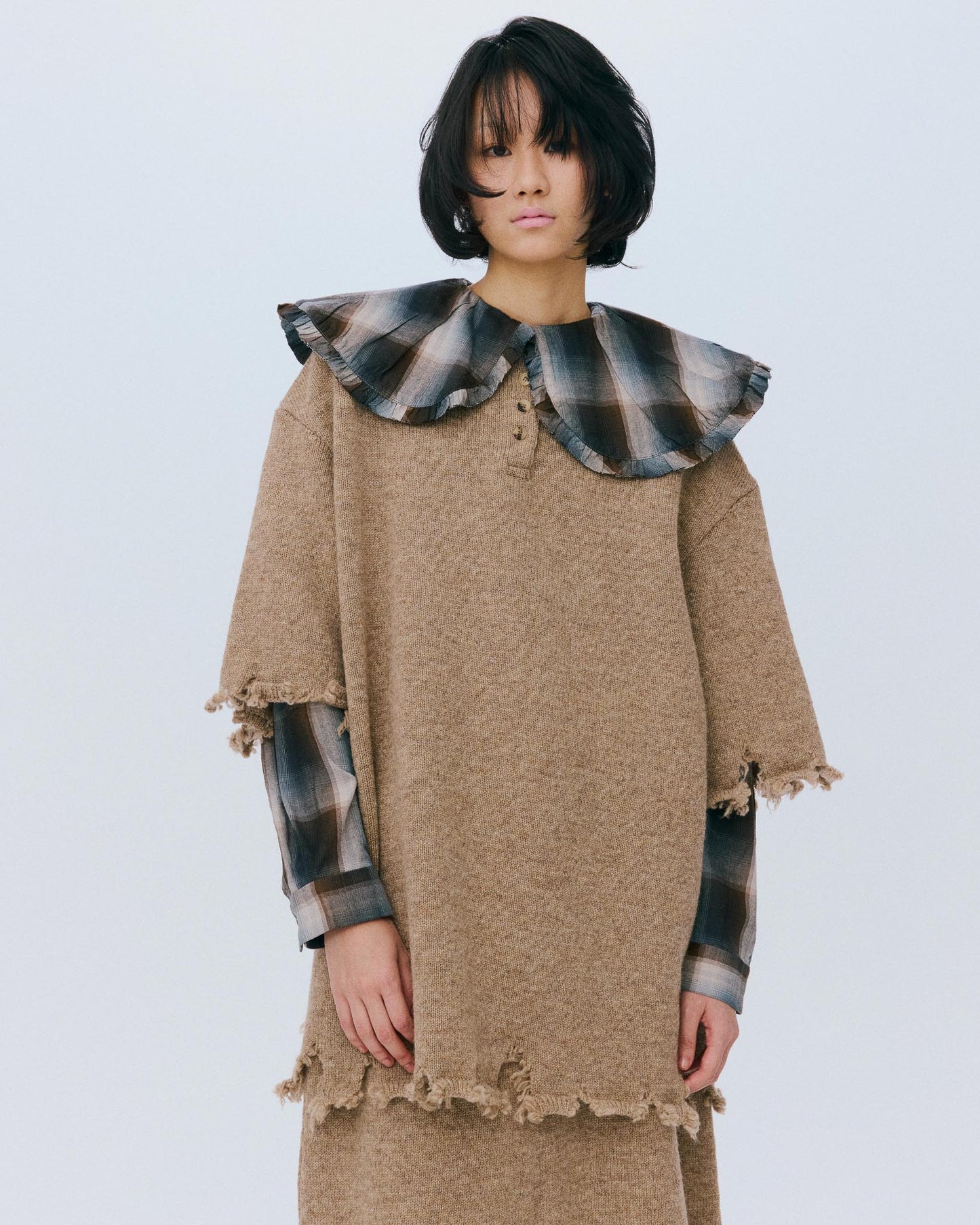 【AW26受注】Doll Collar Shirt / Brown / MSAW26B021