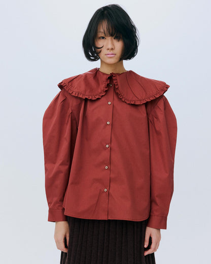 【AW26预购】娃娃领衬衫 / 赤陶色 / MSAW26B02