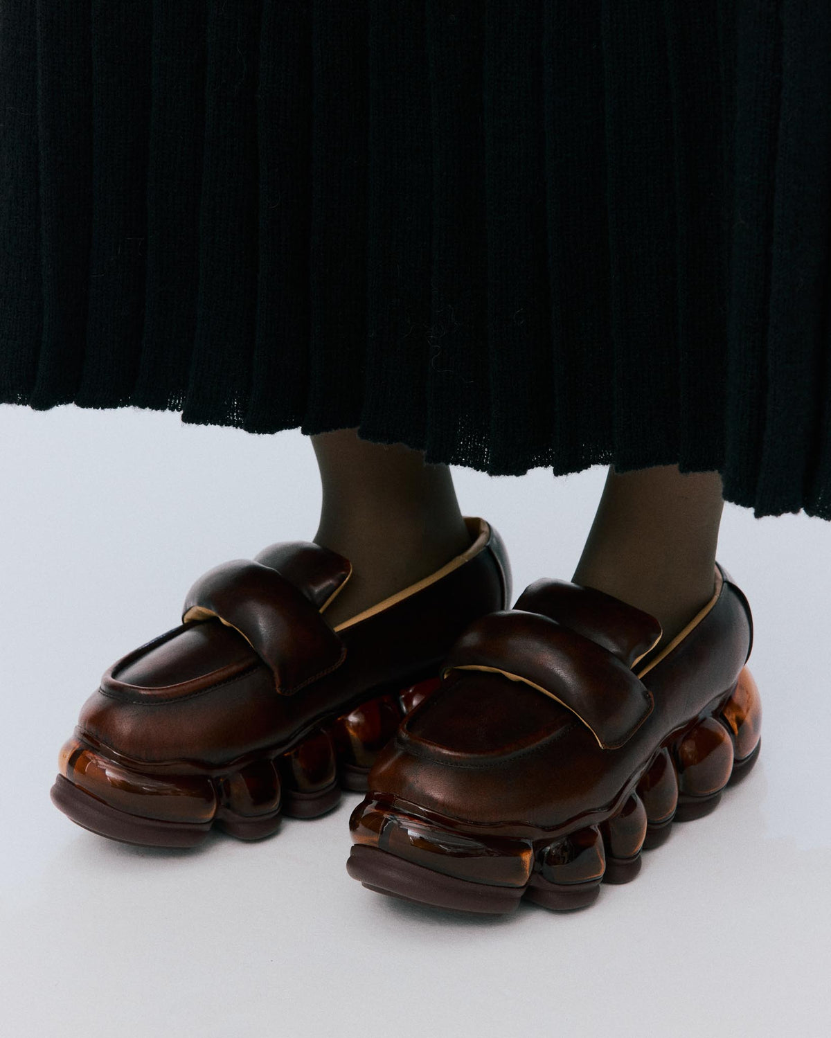 New Jewelry Puff Loafer / Brown
