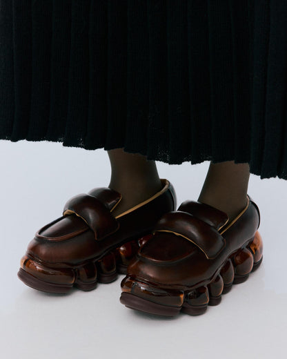 New Jewelry Puff Loafer / Brown