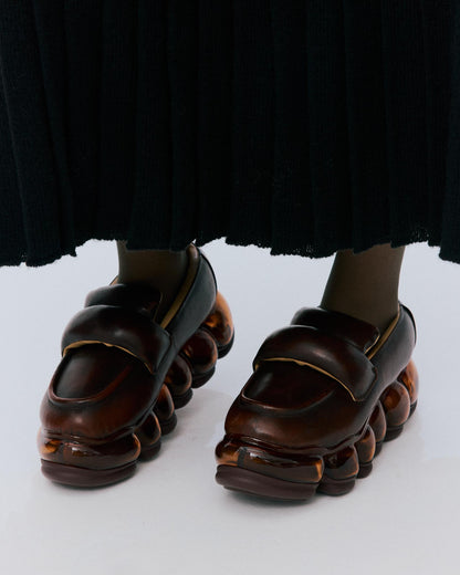 New Jewelry Puff Loafer / Brown