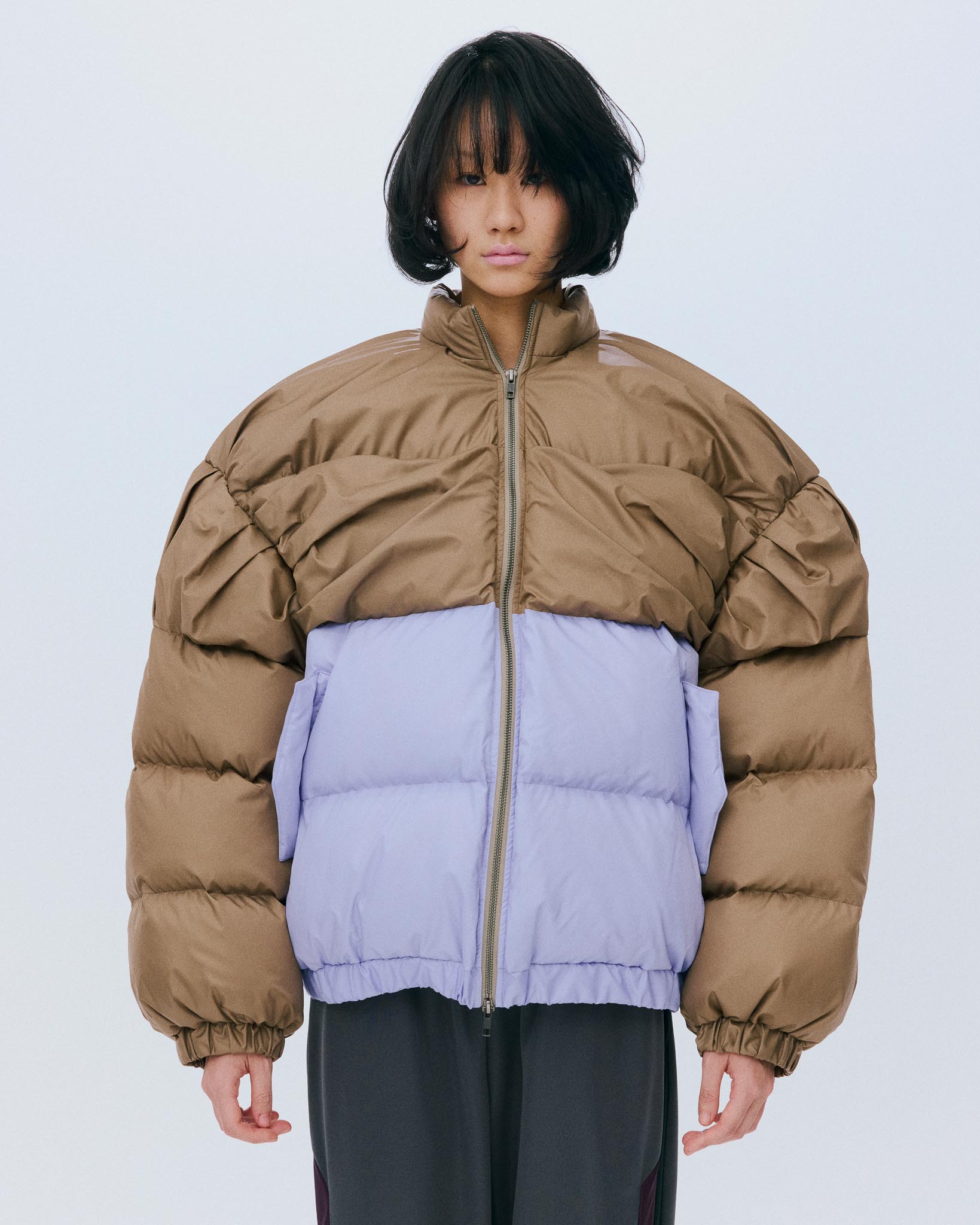 ジャケット・アウター MIKI Wrinkle Down Coat / Brown – MIKIOSAKABE & JennyFax（ミキオサカベ