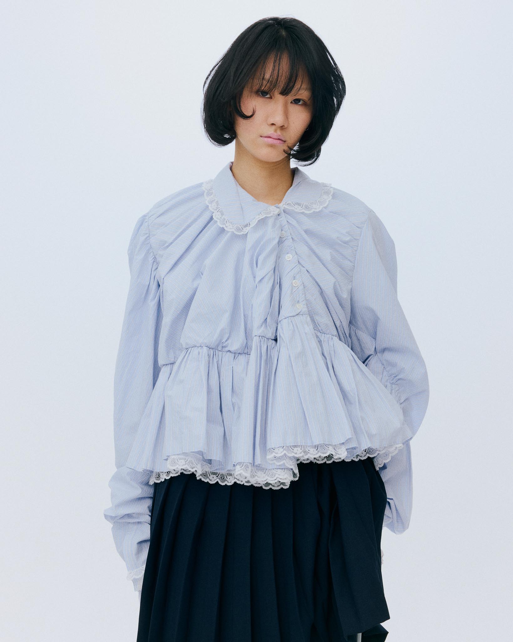Childish Pleats Shirt / Blue – MIKIOSAKABE & JennyFax