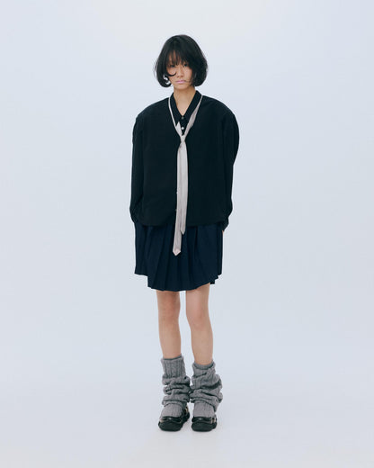 【AW26预购】Twisted Pleats 半身裙 / 海军蓝 / MSAW26S01