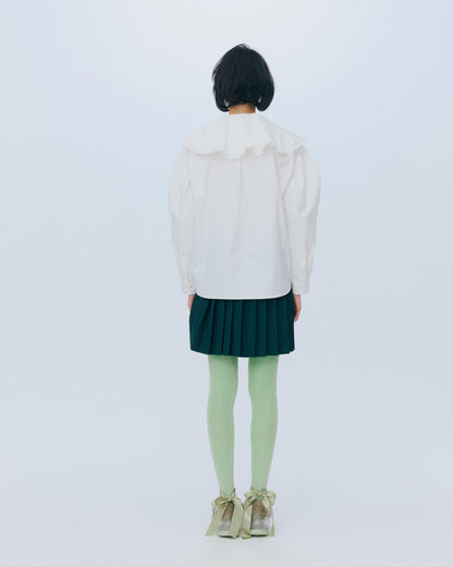 Twisted Pleats Skirt / Green