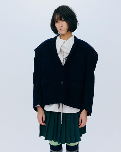 Twisted Pleats Skirt / Green