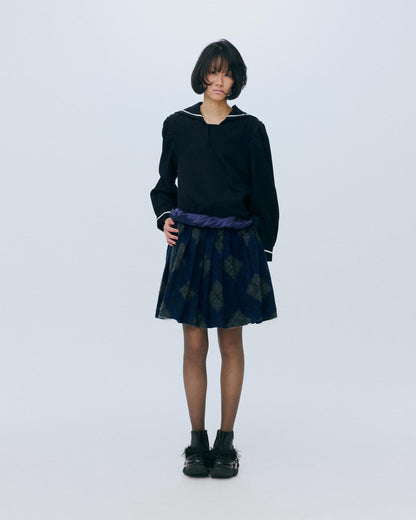 Random Tuck Sailor Shirt / Navy