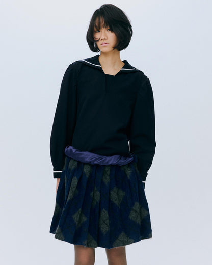 Random Tuck Sailor Shirt / Navy