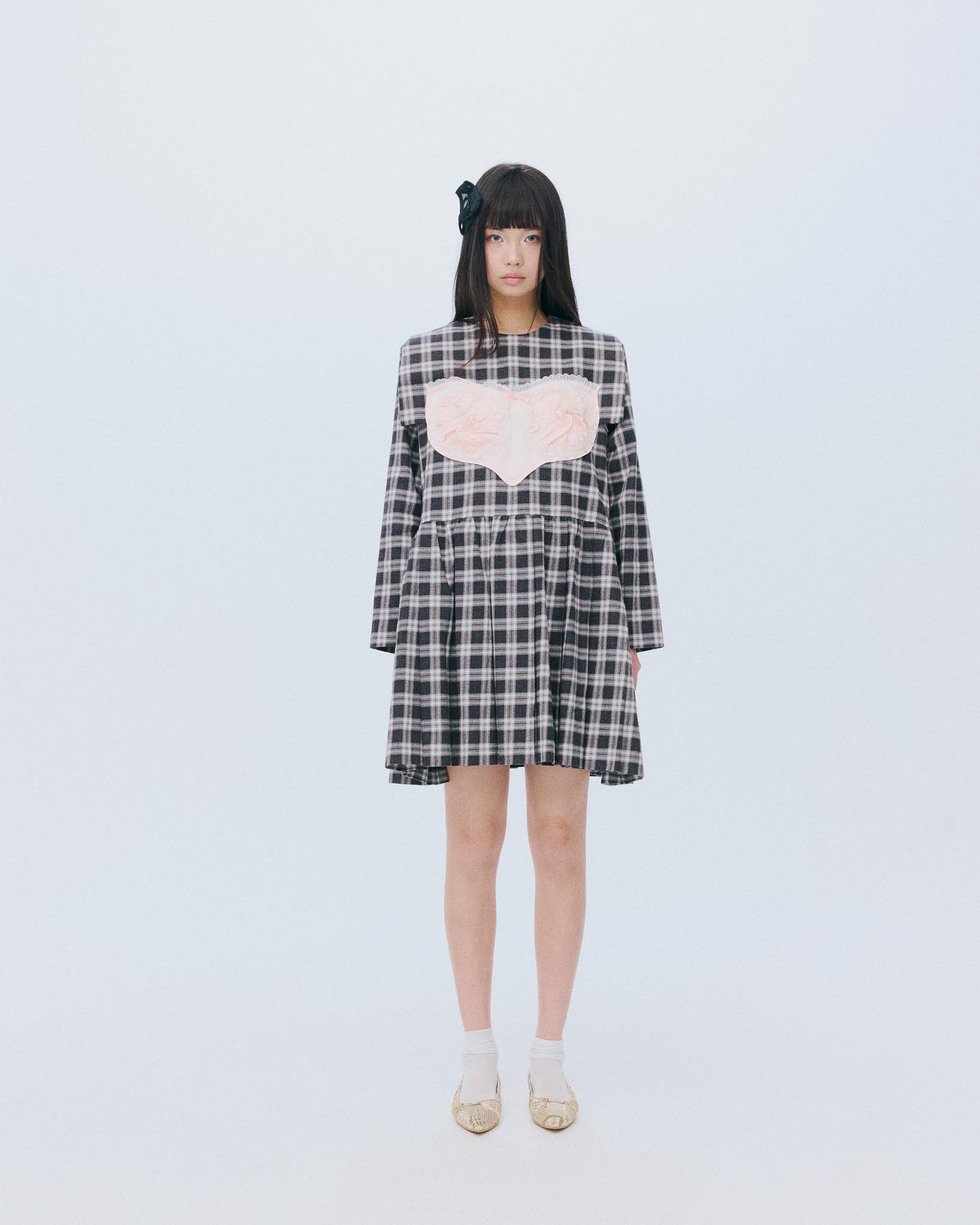 [AW26 Preorder] Riri Dress Check / Black / JFAW26D02