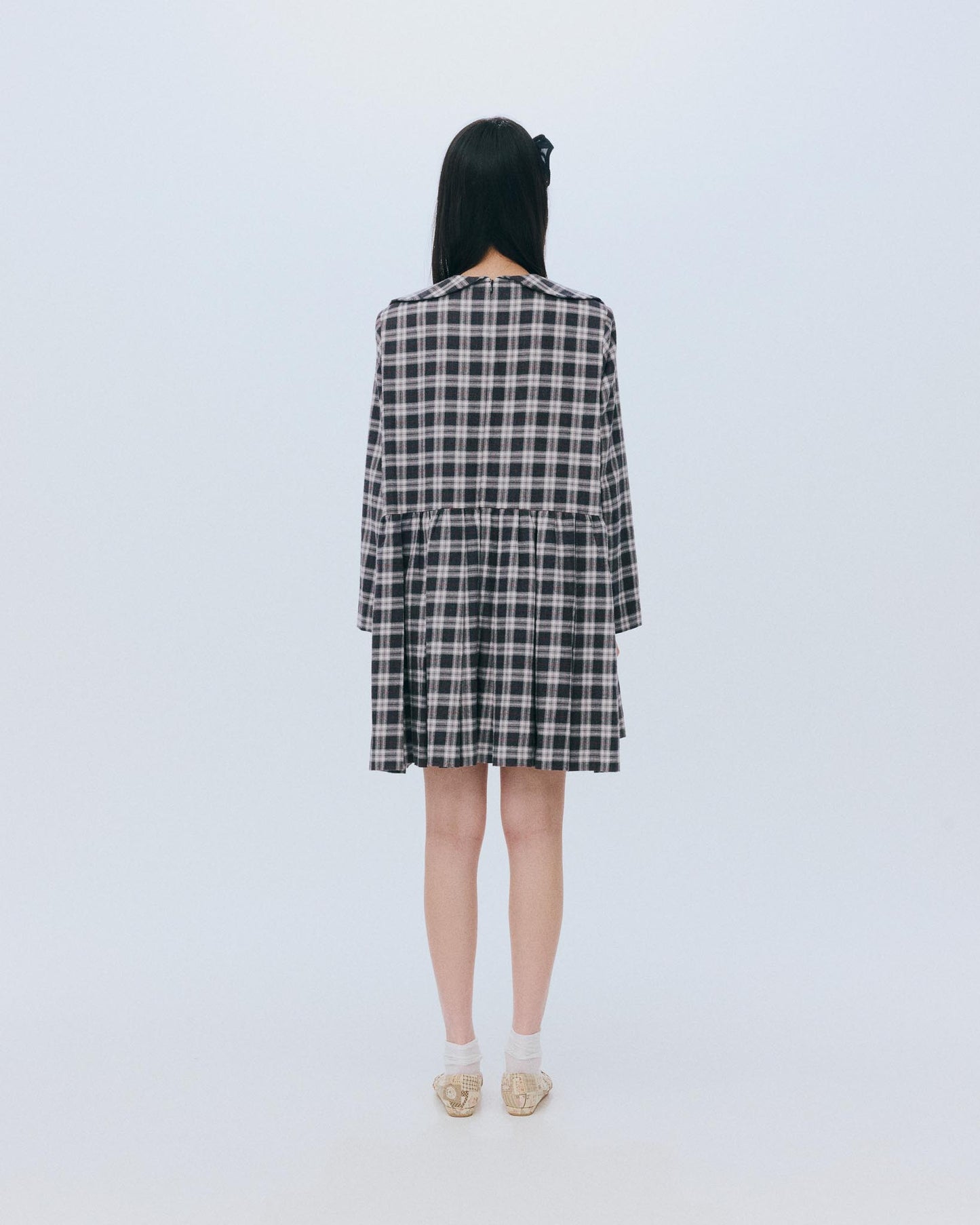 [AW26 Preorder] Riri Dress Check / Black / JFAW26D02