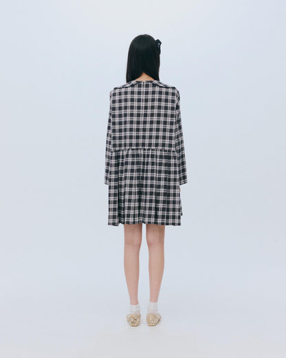 [AW26 Preorder] Riri Dress Check / Black / JFAW26D02