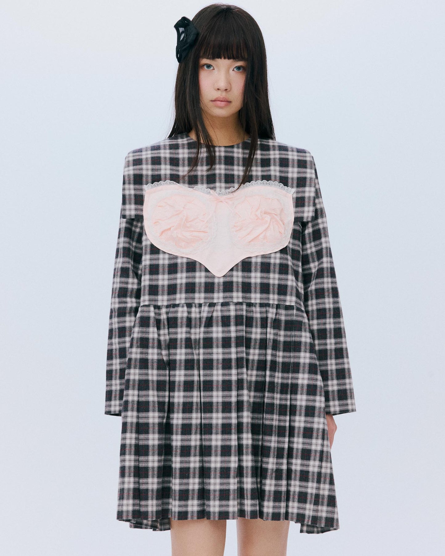 [AW26 Preorder] Riri Dress Check / Black / JFAW26D02