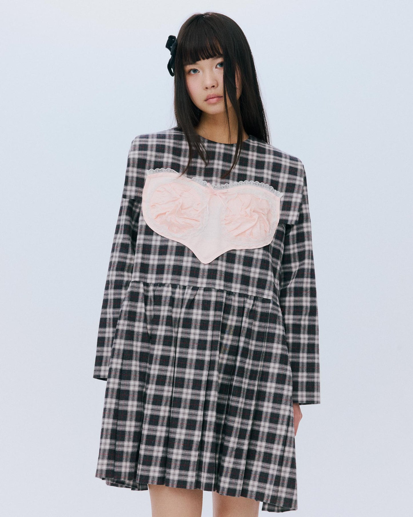 [AW26 Preorder] Riri Dress Check / Black / JFAW26D02