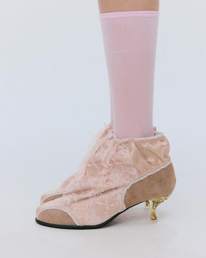 【AW26预购】短筒皮靴 / 米色 / JFAW26SH01