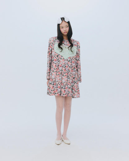 【AW26预购】Riri花朵连衣裙 / 红色 / JFAW26D021