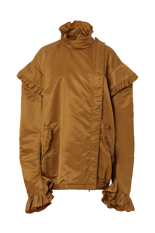 Puffer Frill Blouson / Mustard