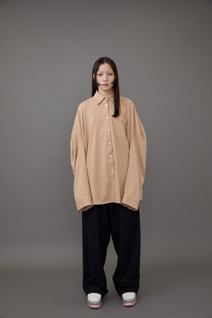 Washed Cotton Blouse / Beige
