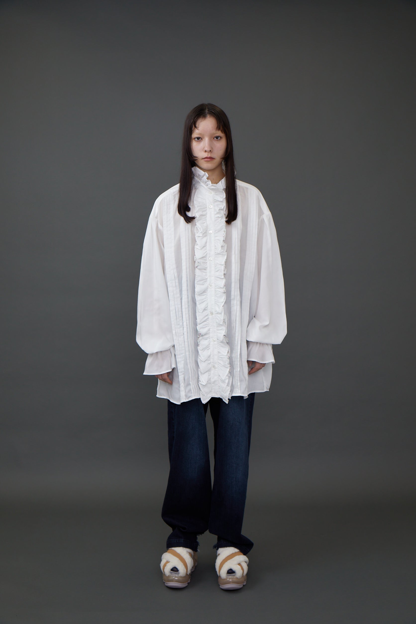 Little Flower Frill Blouse / White｜MIKIOSAKABE&JennyFax公式ストア