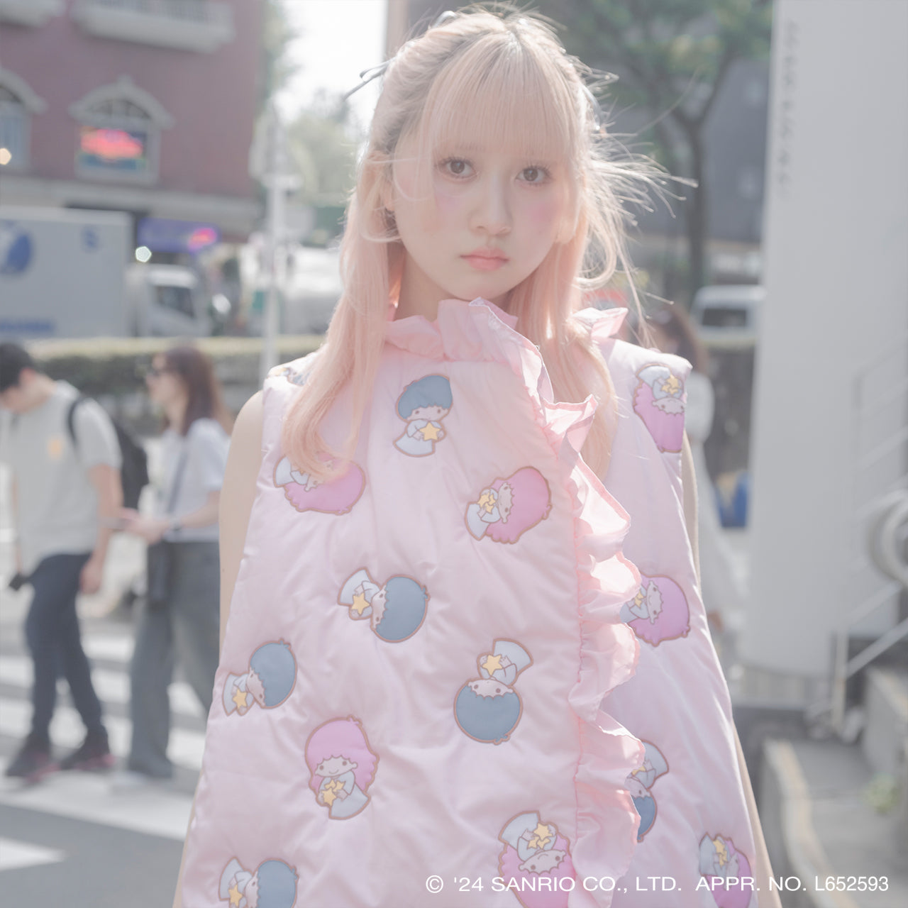 Quilting Liner Vest / Pink / Little Twin Stars x MIKIOSAKABE