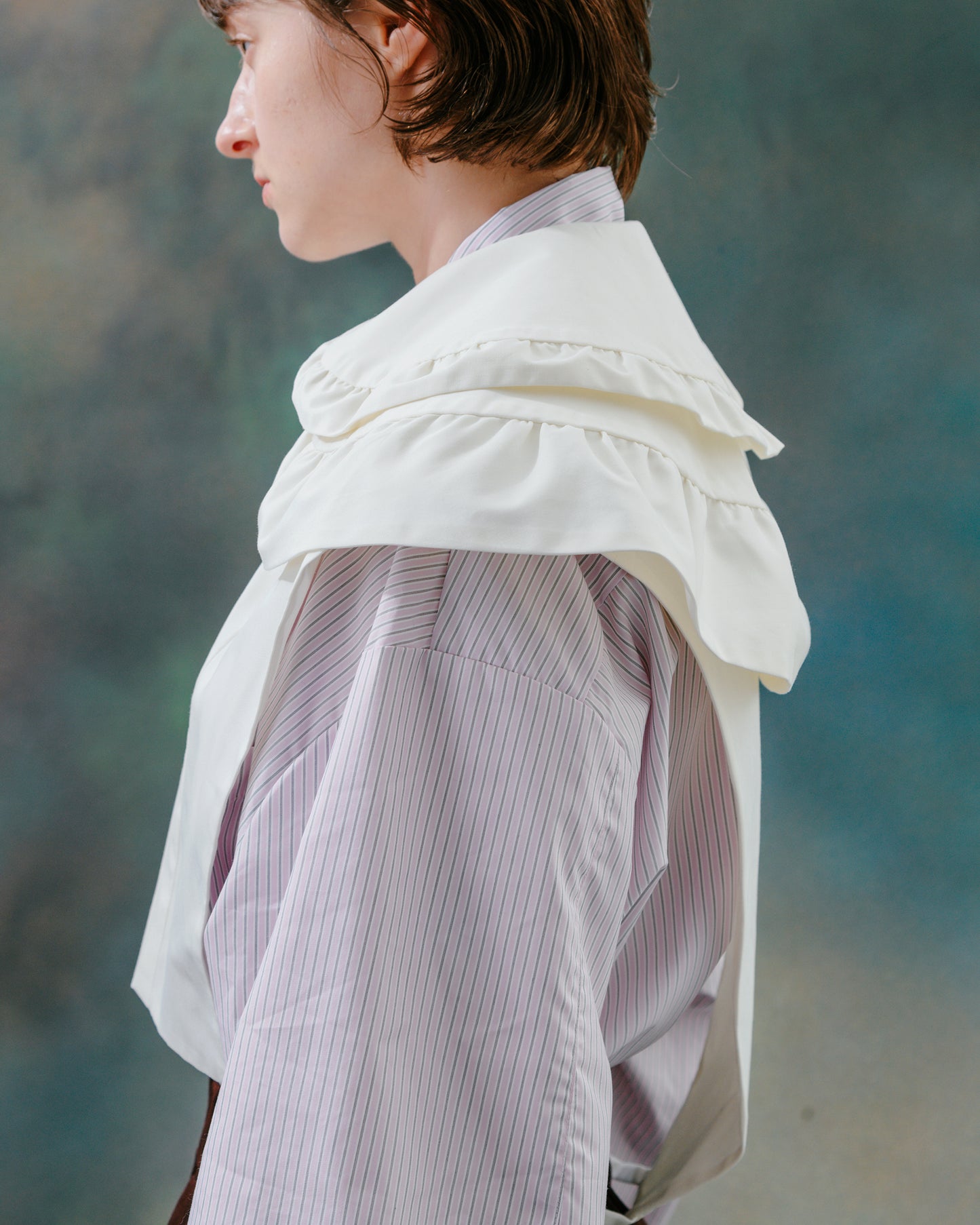 Double Collar Blouse / White