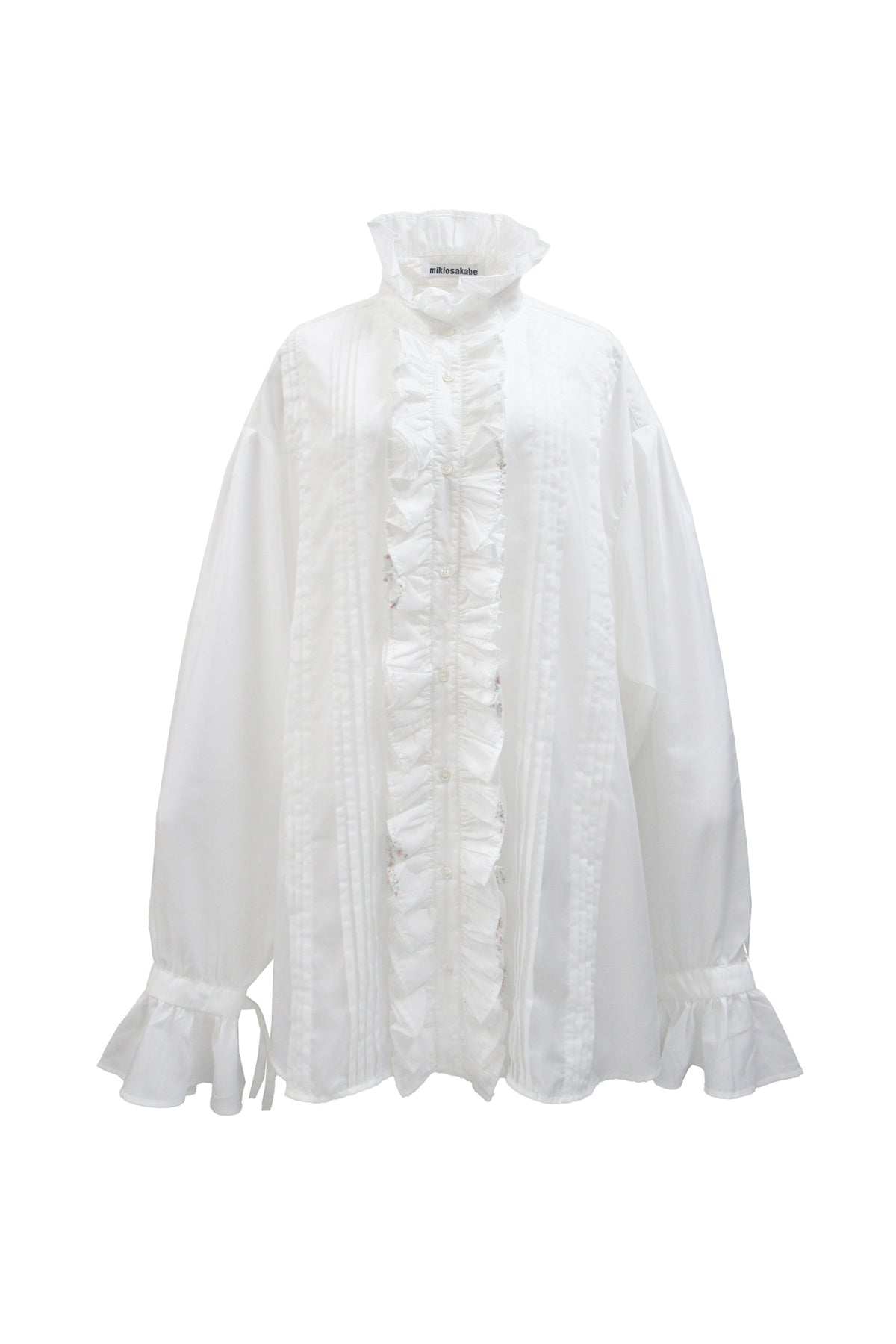 mikio sakabe FRILL Blouse flower フラワーシャツ ミキオサカベ