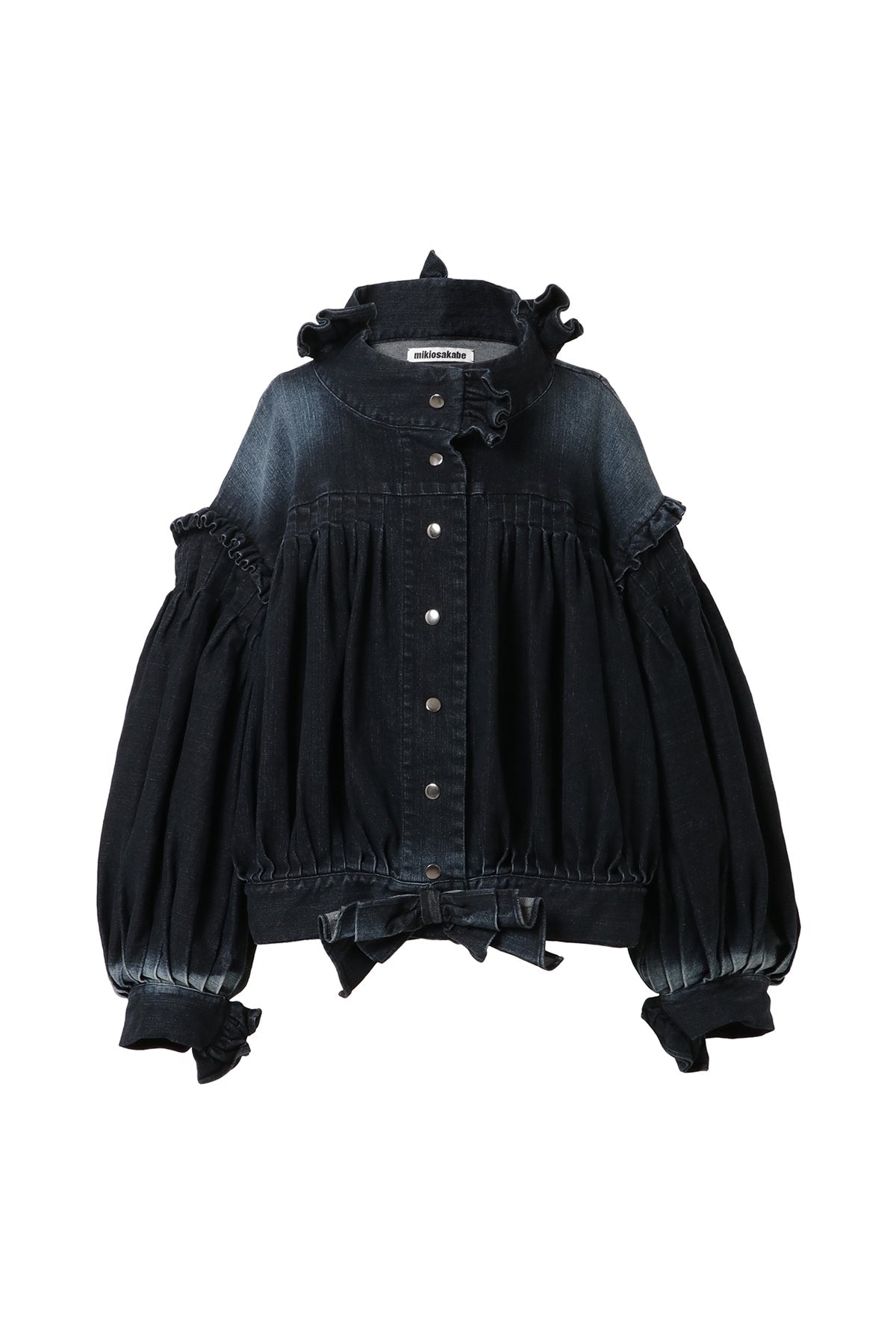 Denim Ruffled Blouson / Black｜MIKIOSAKABE&JennyFax公式ストア