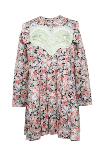 【AW26预购】Riri花朵连衣裙 / 红色 / JFAW26D021