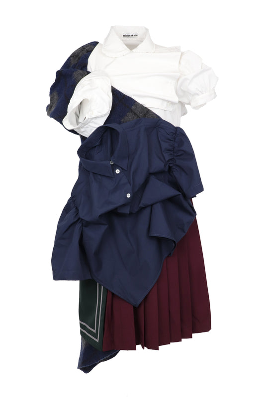 【AW26预购】Confusing Dress / 白色-藏青色 / MSAW26D05