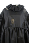 Frill Collar Embroidery OP / Black