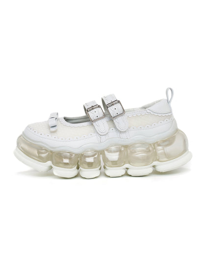 New "Jewelry" Mary Jane Sugar / White