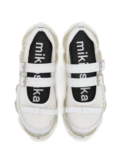 New "Jewelry" Mary Jane Sugar / White