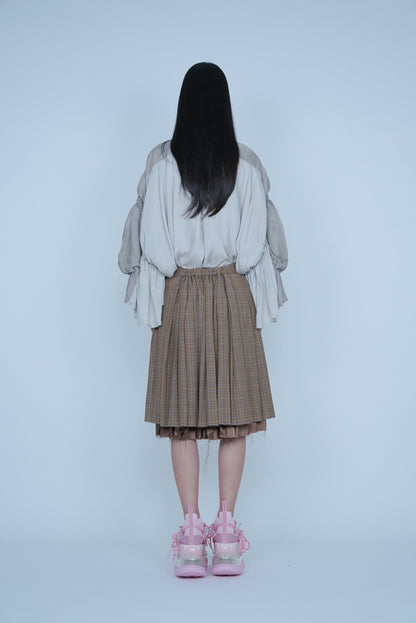 【SS27受注】Double Puff Sleeve Shirt / Beige / MSS27B021