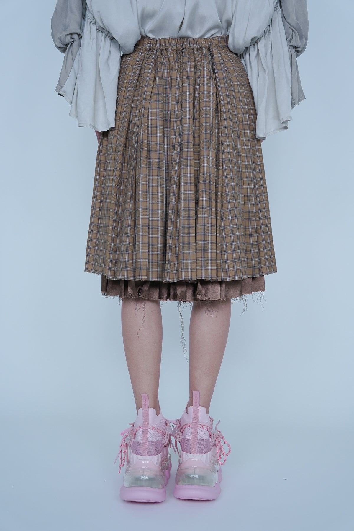 【SS27受注】Curtain Schoolgirl Skirt Long / Brown / MSS27S011