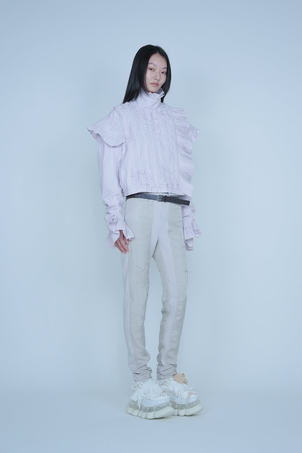 【SS27受注】Pleats Flare Coat / Pink / MSS27C01