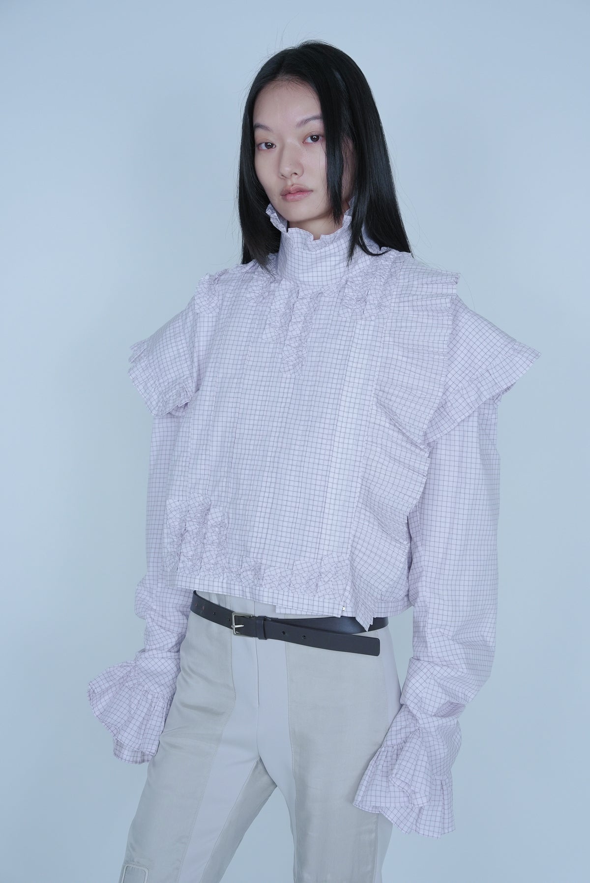 【SS27受注】Pleats Flare Coat / Pink / MSS27C01