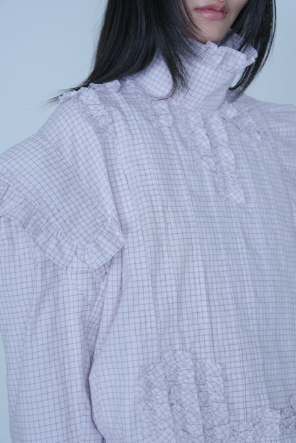 【SS27受注】Pleats Flare Coat / Pink / MSS27C01