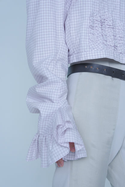 【SS27受注】Pleats Flare Coat / Pink / MSS27C01