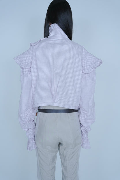 【SS27受注】Pleats Flare Coat / Pink / MSS27C01