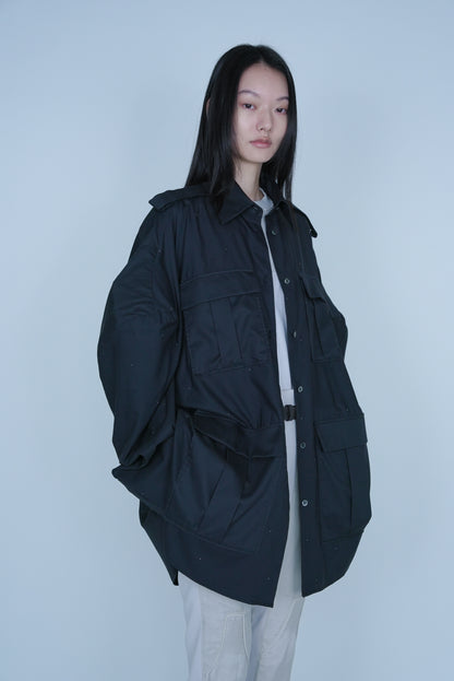 [SS27 Order] Box Shirt / Black / MSS27B061