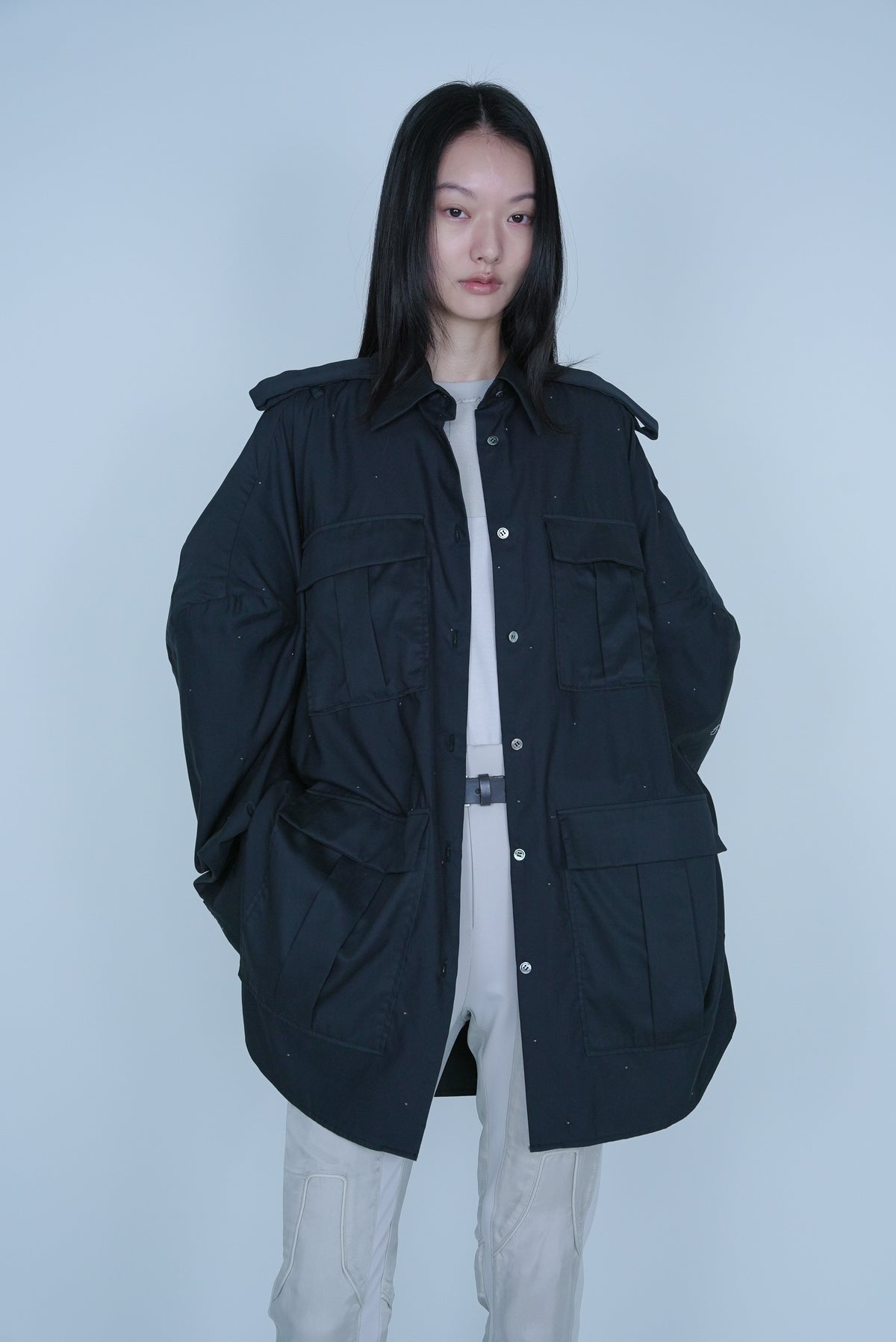 [SS27 Order] Box Shirt / Black / MSS27B061