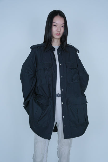 [SS27 Order] Box Shirt / Black / MSS27B061