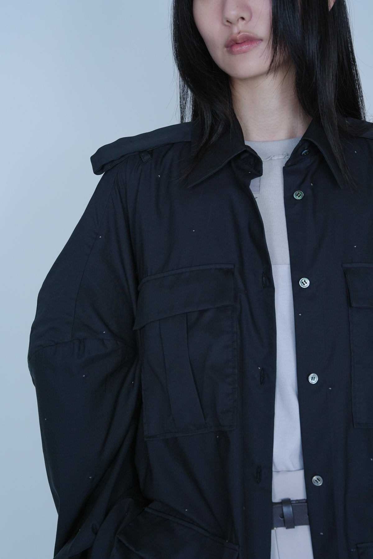 [SS27 Order] Box Shirt / Black / MSS27B061