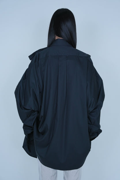 [SS27 Order] Box Shirt / Black / MSS27B061