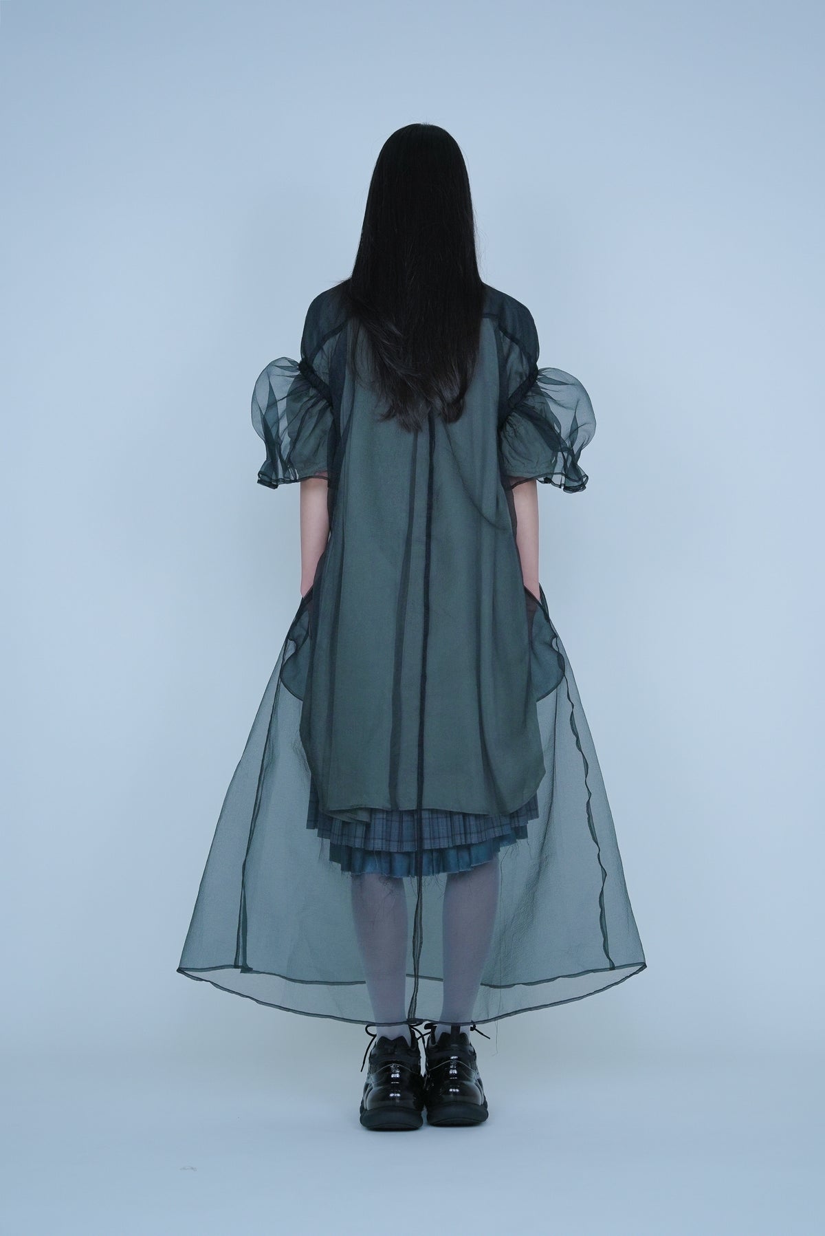【SS27受注】See Through Puff Dress / Black / MSS27D02