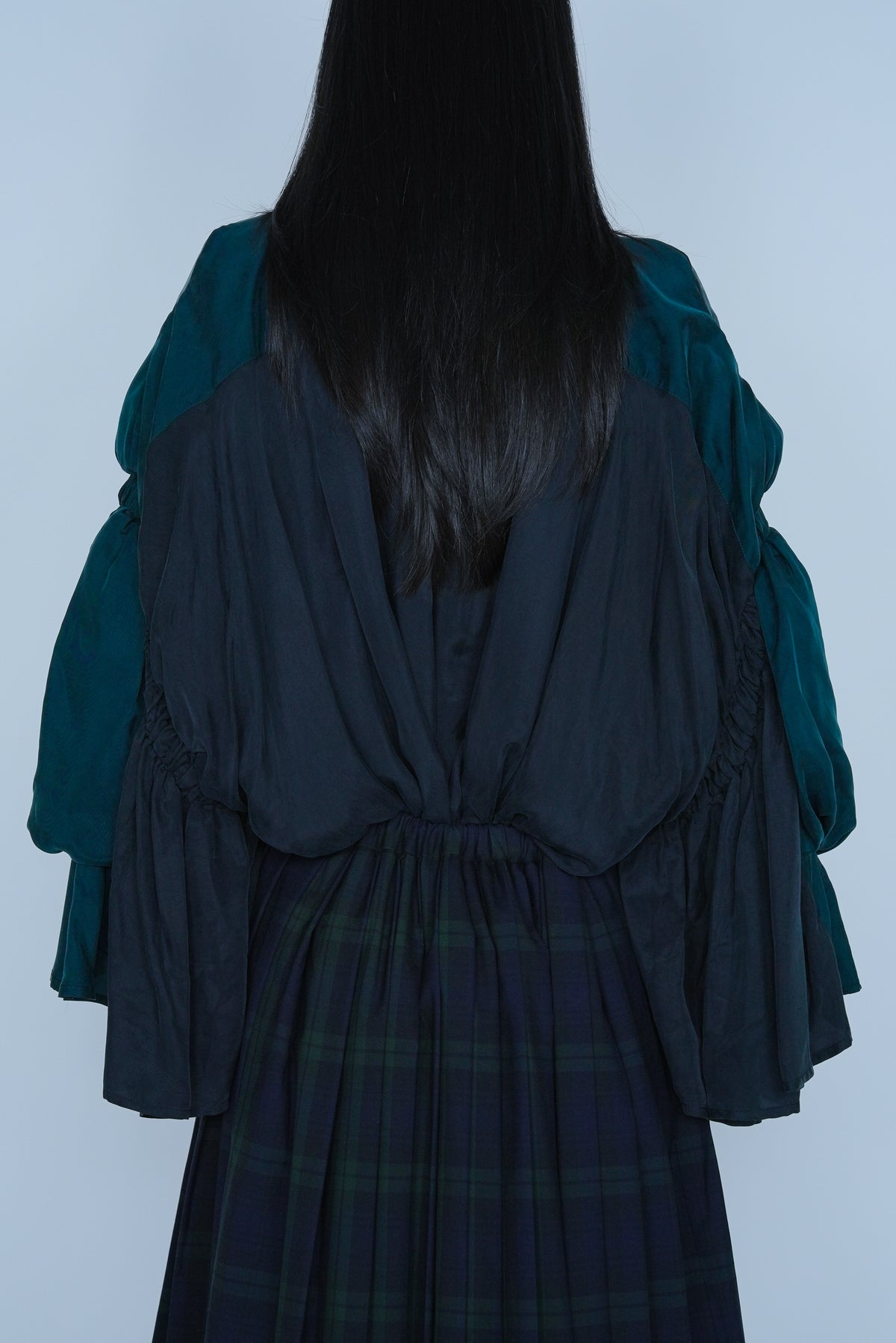 【SS27受注】Double Puff Sleeve Shirt / Black / MSS27B021