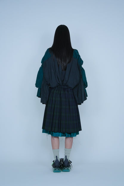 【SS27受注】Double Puff Sleeve Shirt / Black / MSS27B021