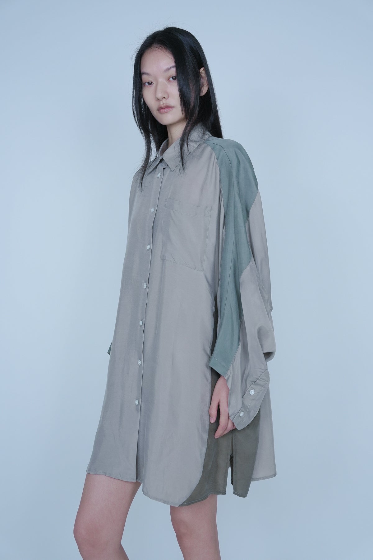 【SS27受注】Reversed Short Sleeve Shirt / Khaki / MSS27B011