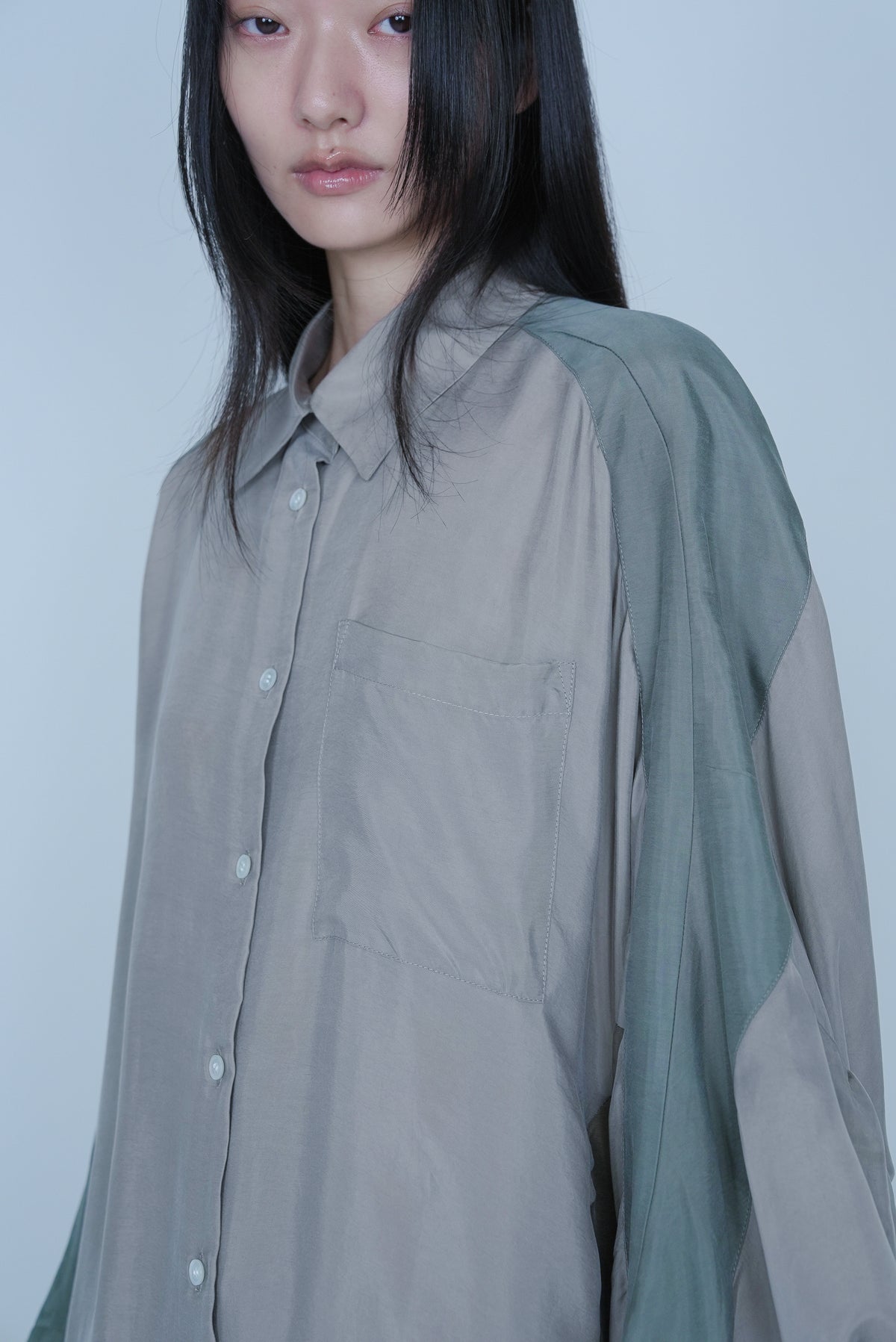 【SS27受注】Reversed Short Sleeve Shirt / Khaki / MSS27B011
